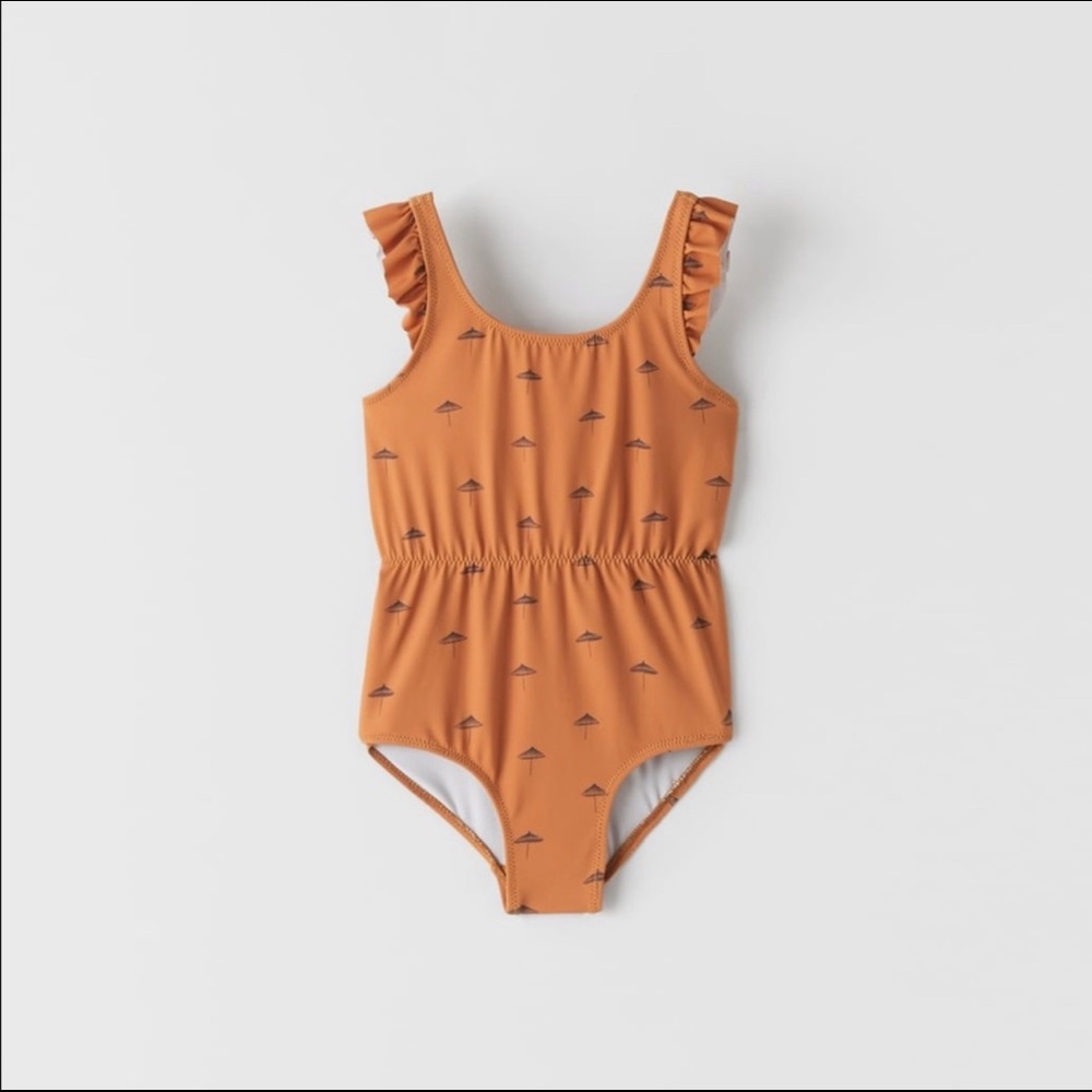 Zara Umbrella Print Swimsuit - Size 3/4 years